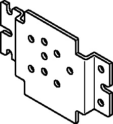 Danfoss Switches accessories, Wall Bracket Straight Mounting bracket