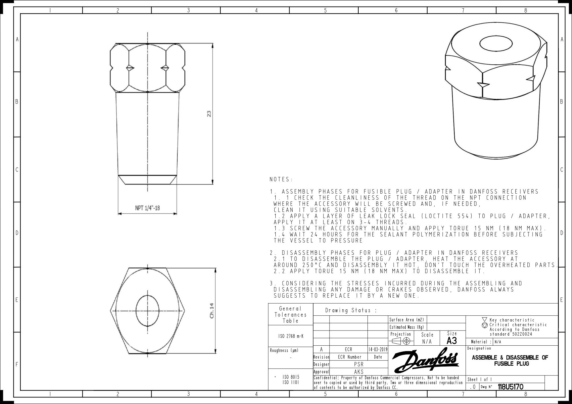 Danfoss Connector, Plug