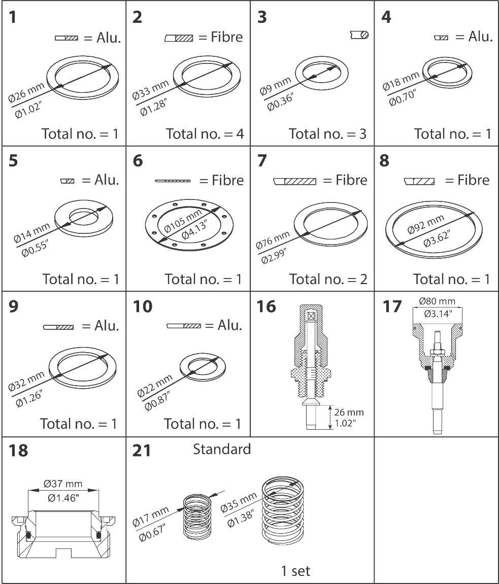 Danfoss Overhaul kit, Overhaul kit
