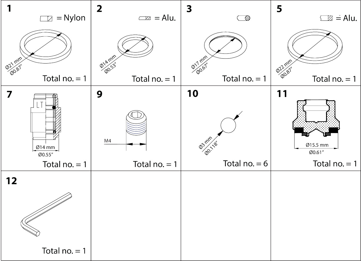 Danfoss Overhaul kit, Cone, sealing, packing gland