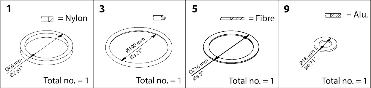Danfoss Inspection kit, Sealing parts
