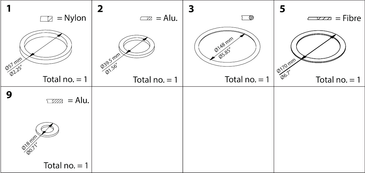 Danfoss Inspection kit, Sealing parts