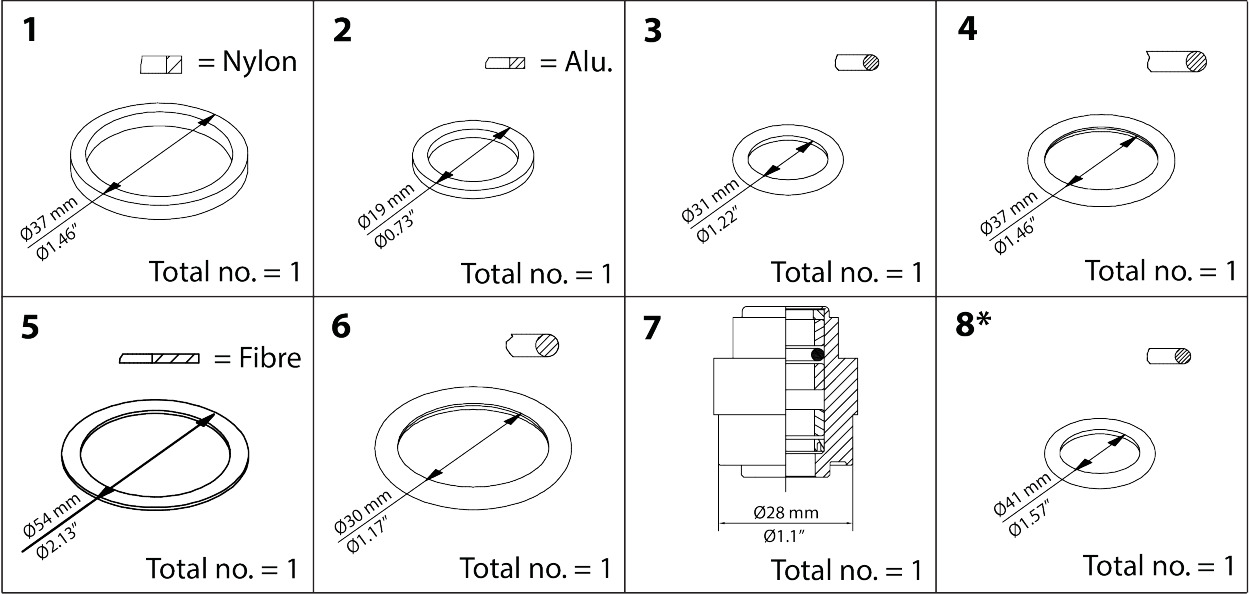 Danfoss Repair kit, Packing gland and sealing