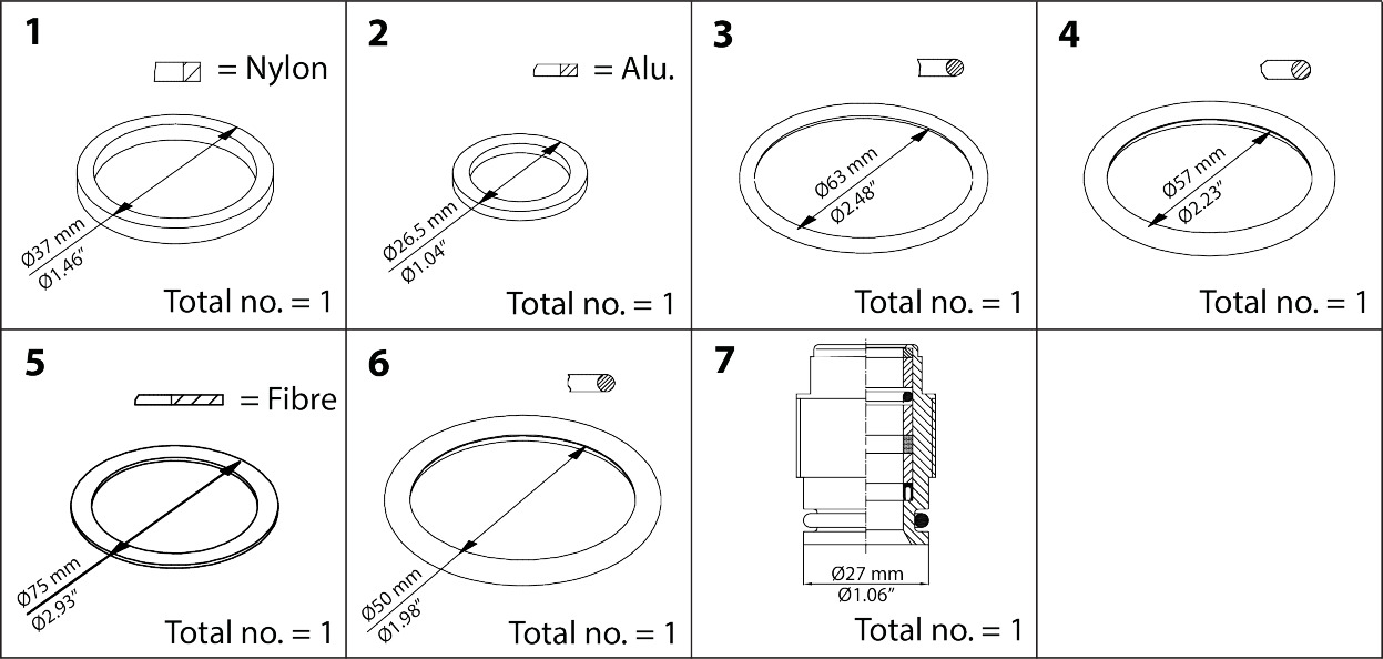 Danfoss Repair kit, Packing gland and sealing