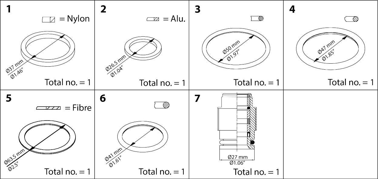 Danfoss Repair kit, Packing gland and sealing