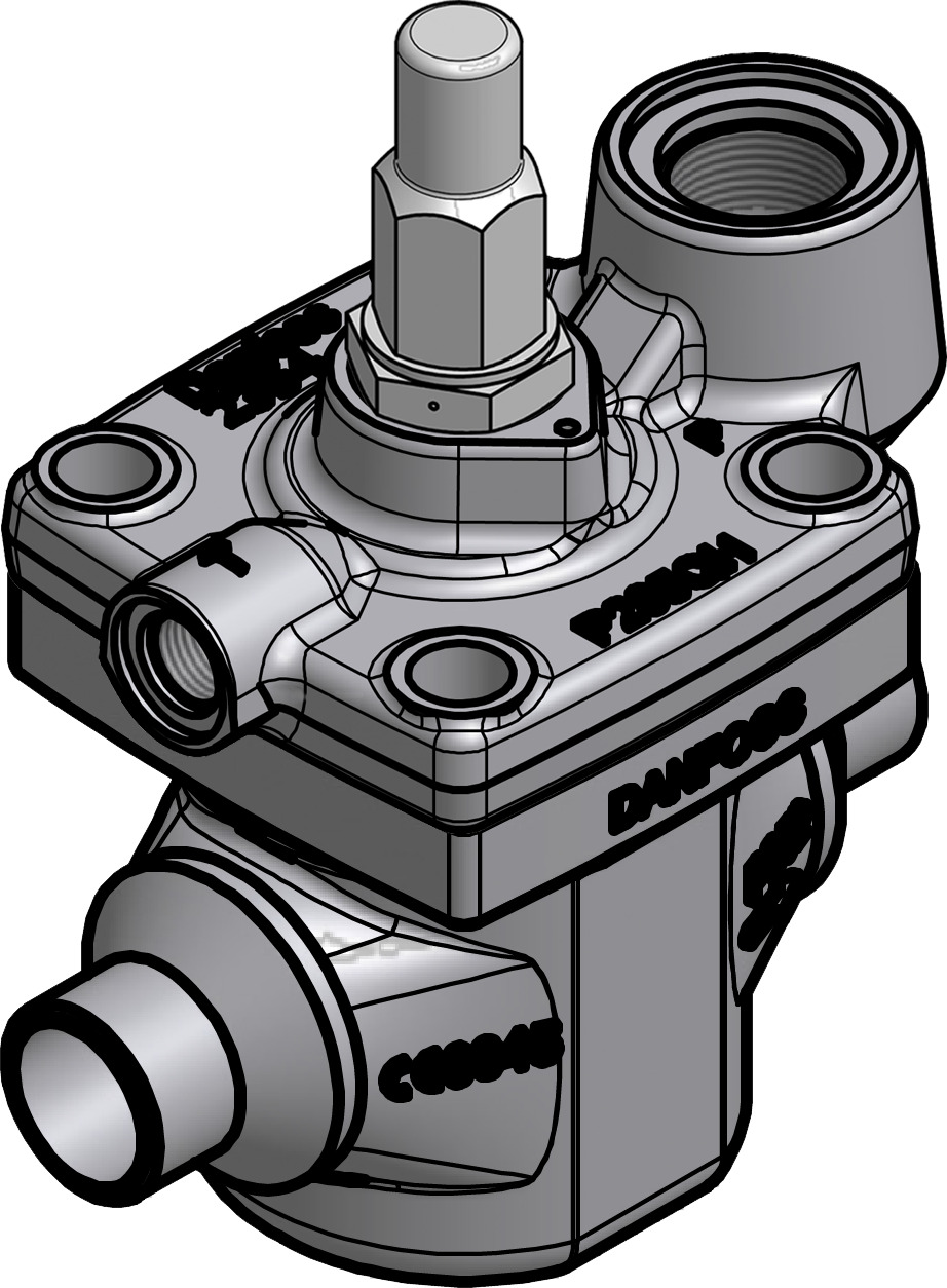 Danfoss Pilot operated servo valve, ICS1 25-20, 20 mm, Butt weld