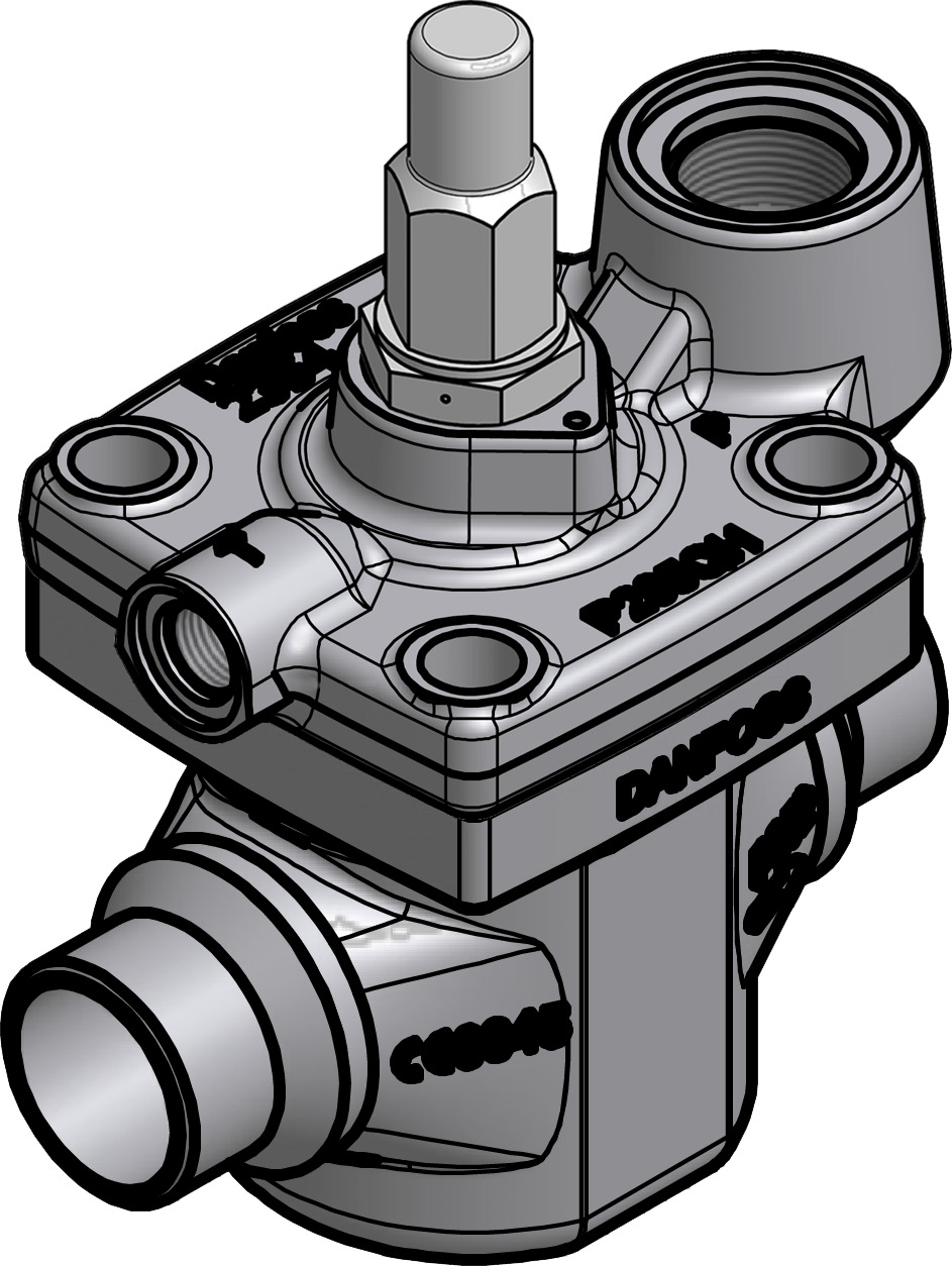 Danfoss Pilot operated servo valve, ICS1 25-20, 25 mm, Butt weld