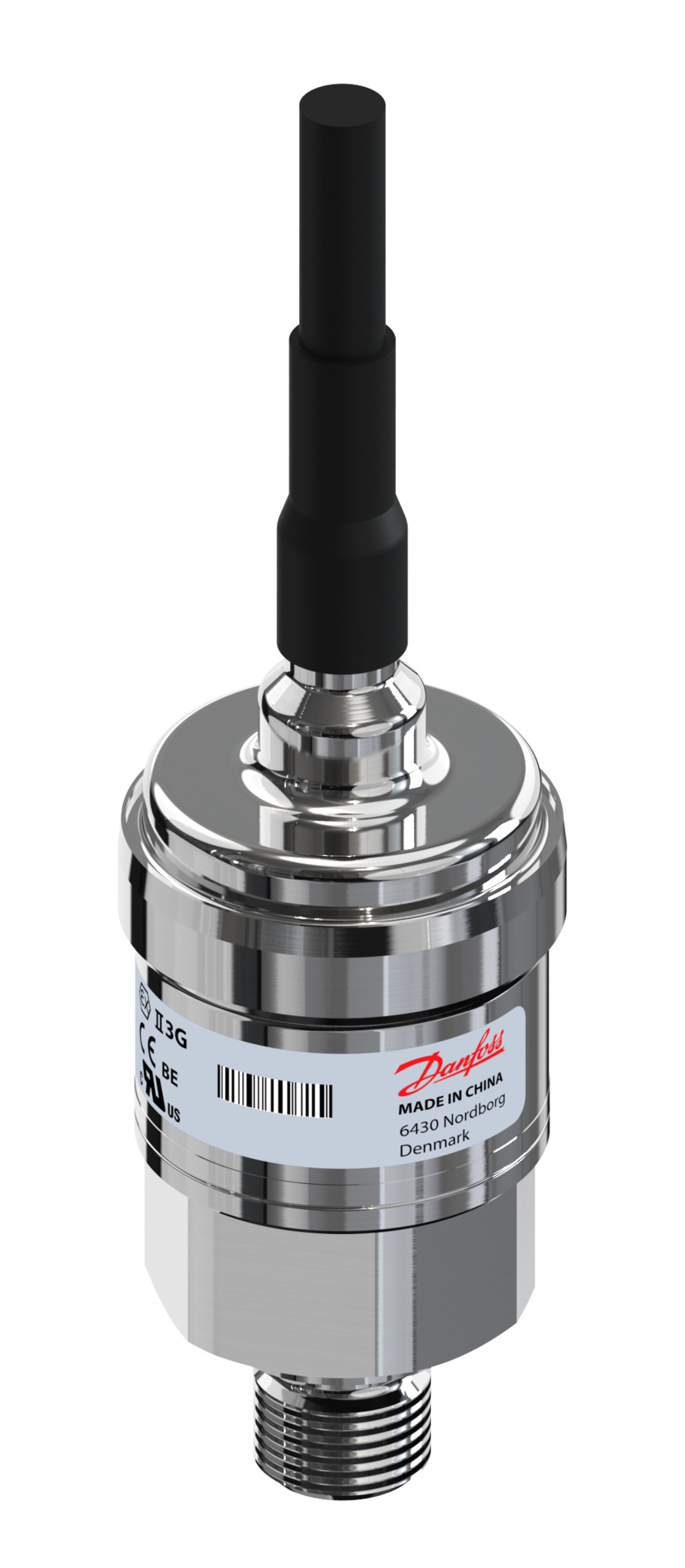 Danfoss Pressure transmitter, MBS 3000, 0 bar - 0.3 bar, 0 psi - 4.35 psi MBS 3000-DE11-A3GB04-2