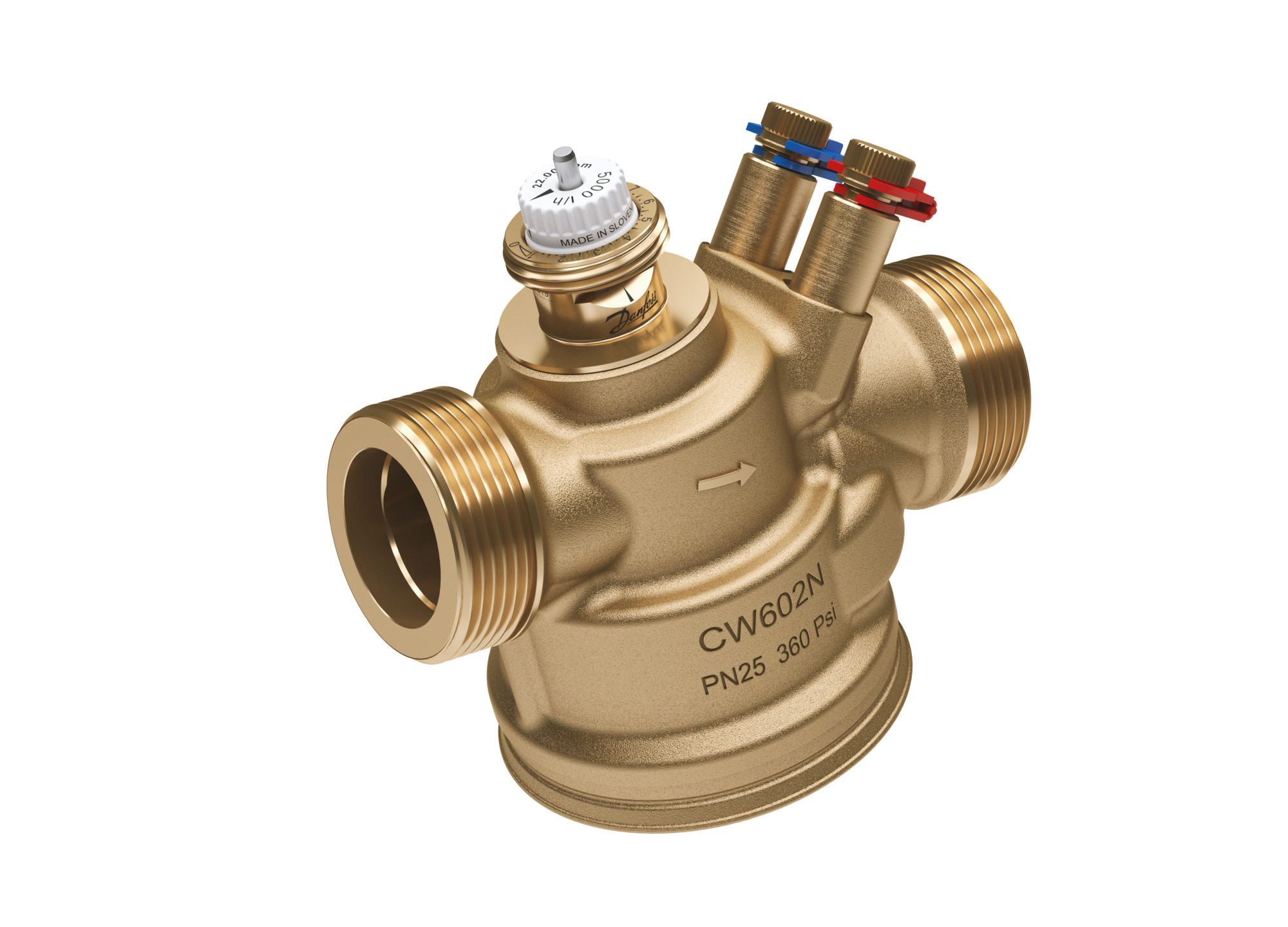 Danfoss AB-QM, DN 25, With test plugs, External Thread