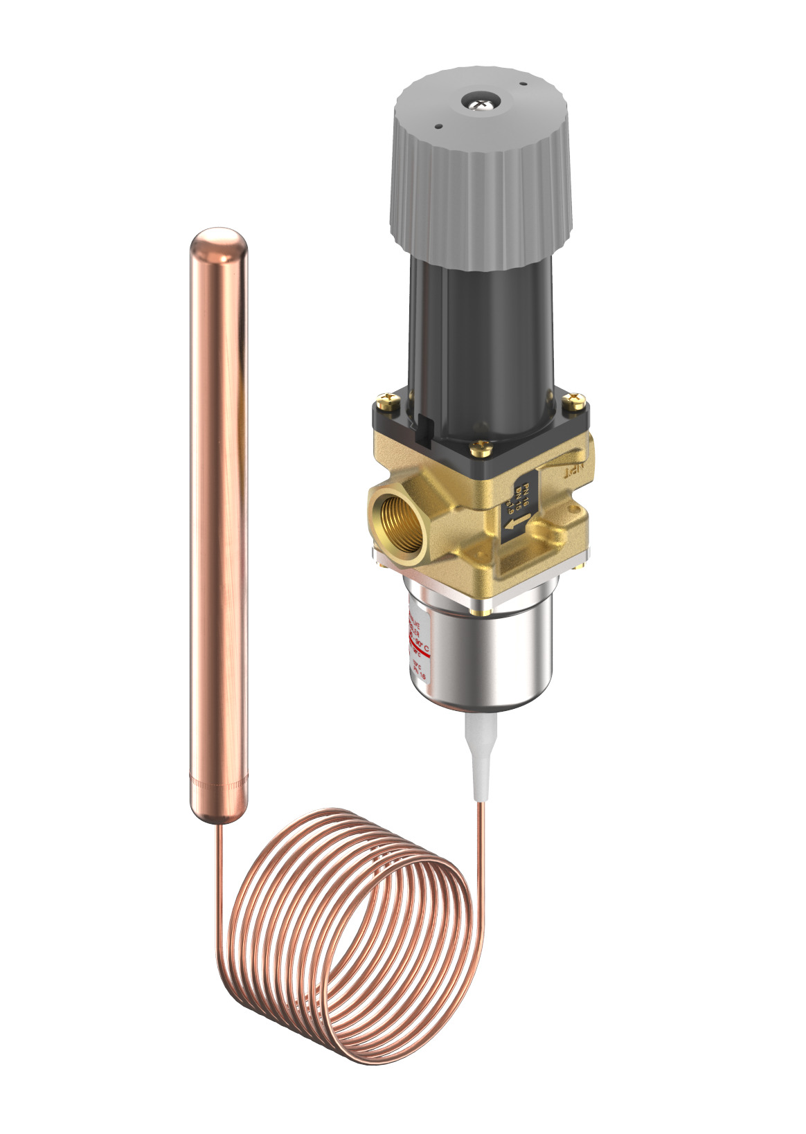Danfoss AVTB, PN 16, DN 15, 1.9 m³/h, 50 °C - 90 °C, 2 m, Internal thread