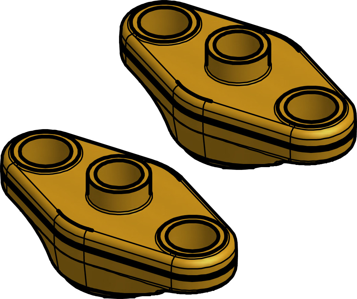Danfoss Flange set, Flange, 22 mm, Soldering