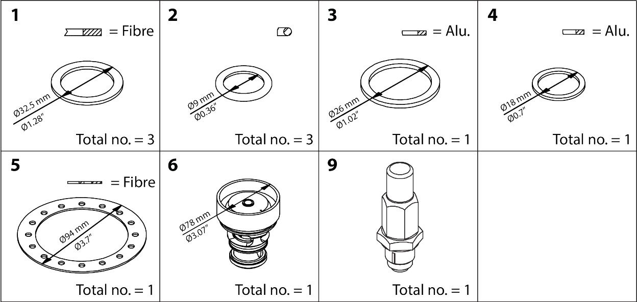 Danfoss Overhaul kit, Overhaul kit