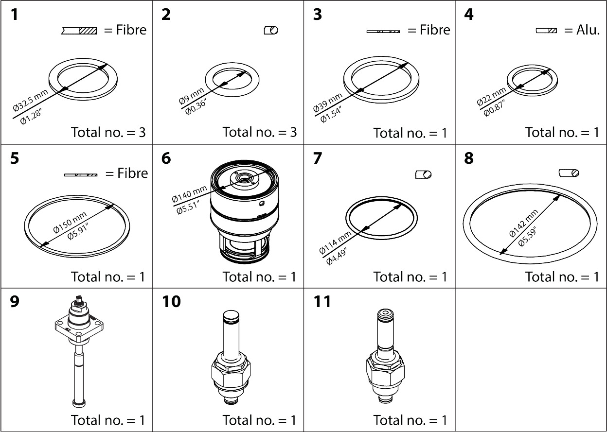 Danfoss Overhaul kit, Overhaul kit