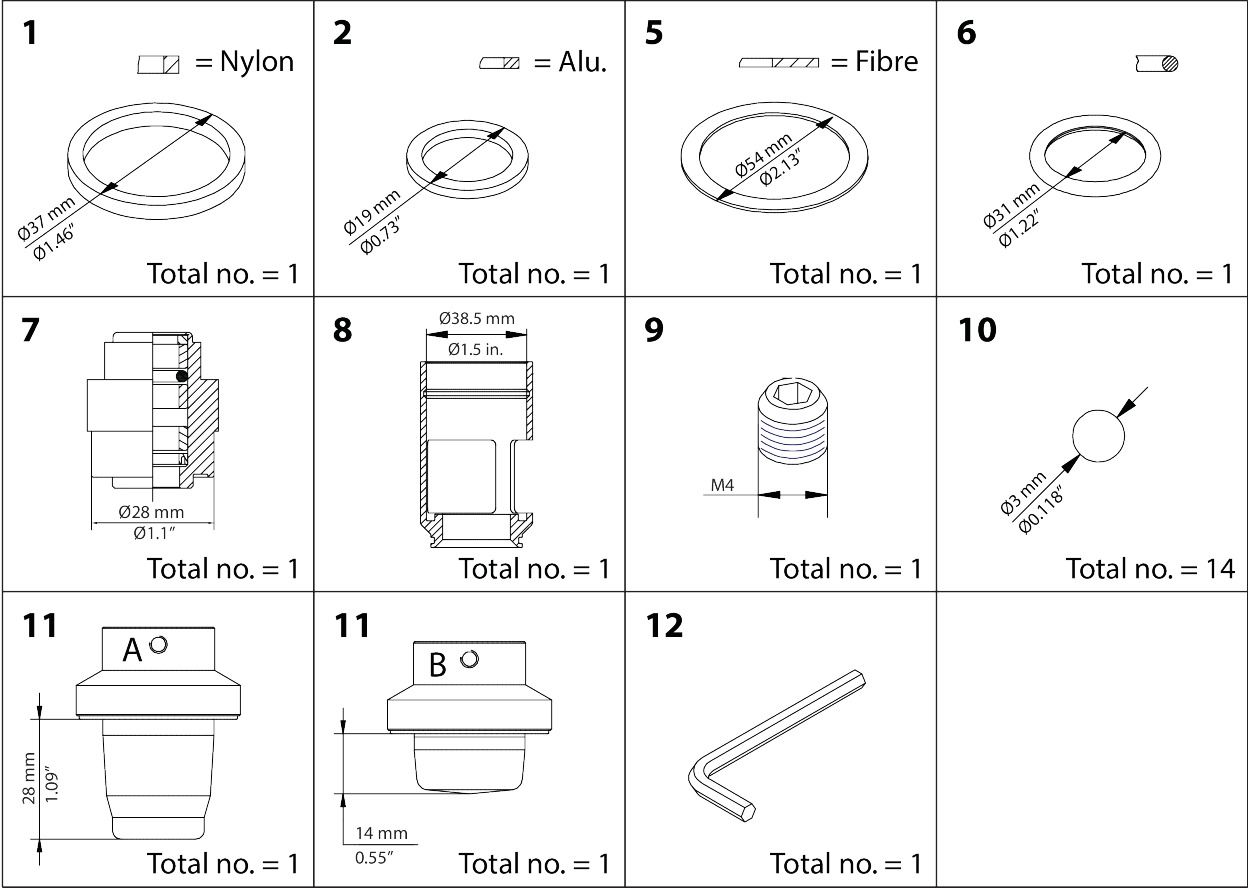 Danfoss Overhaul kit, Cone, sealing, packing gland