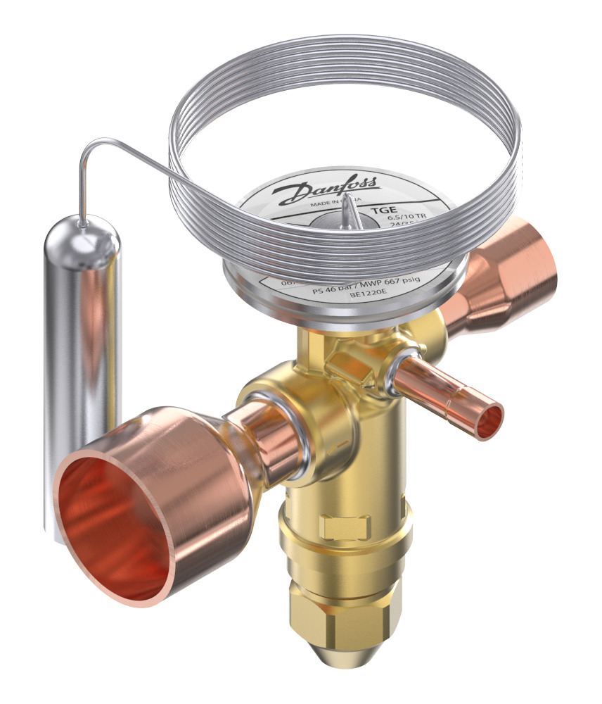 Danfoss Thermostatic expansion valve, TGE, R134a; R513A