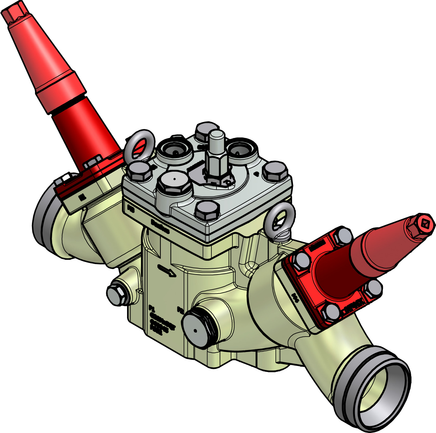 Danfoss Valve station, ICF 65-3-42S80, 80 mm