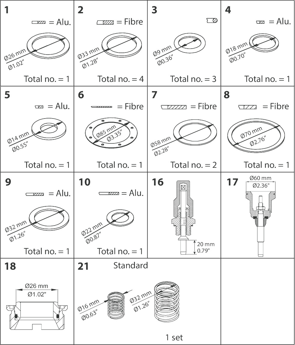 Danfoss Overhaul kit, Overhaul kit