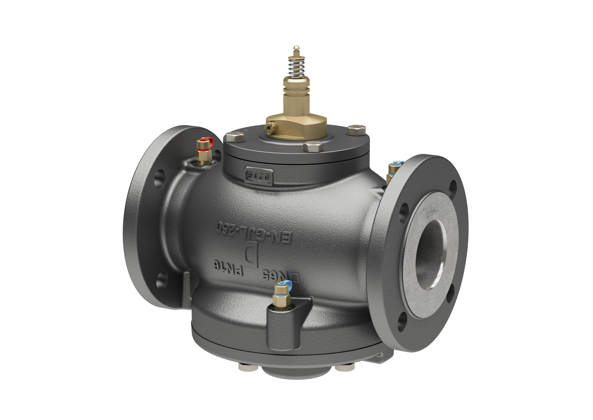 Danfoss AB-QM, DN 100, High flow, With test plugs, Flange