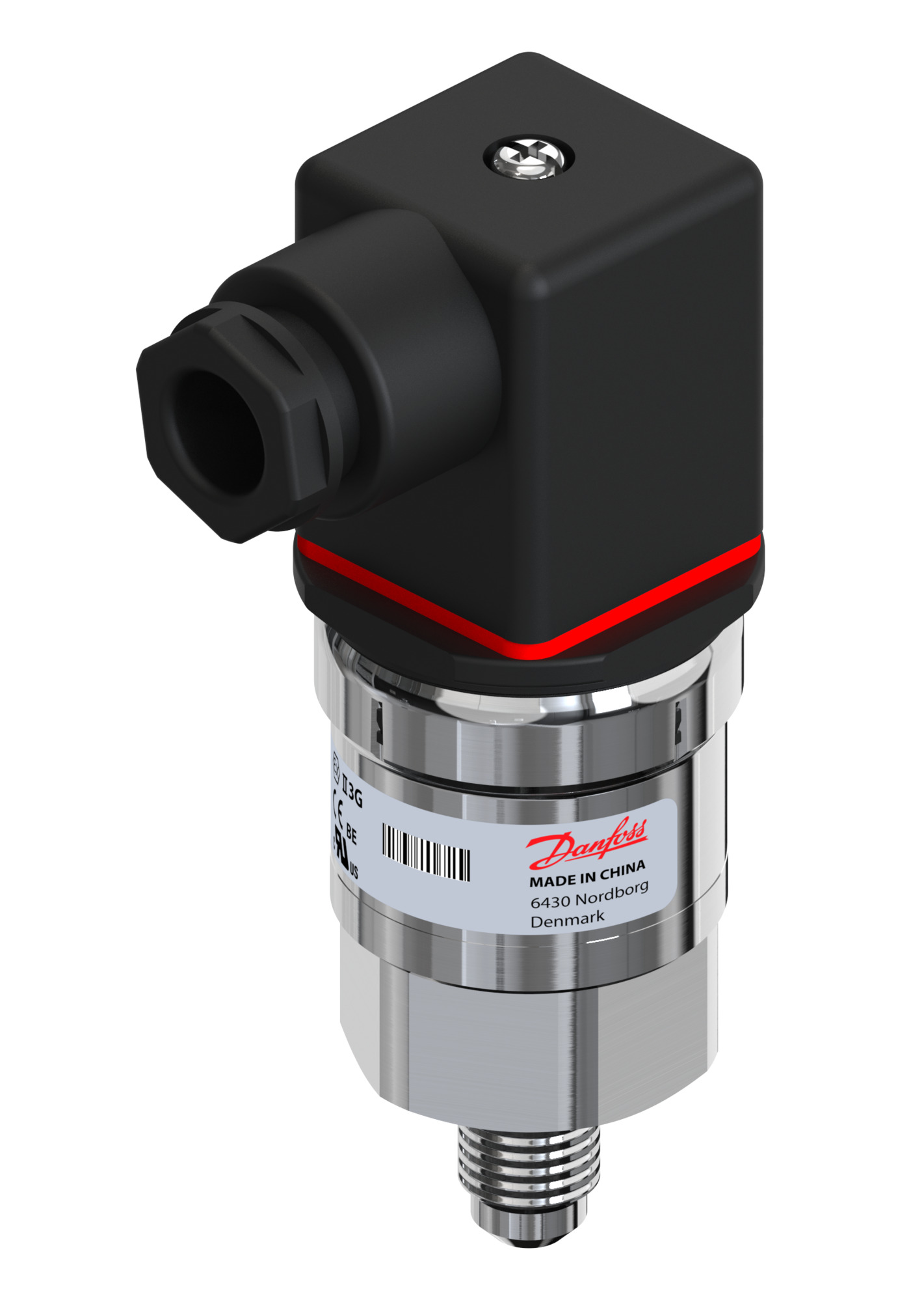 Danfoss Pressure transmitter, AKS 3000, 0.00 bar - 10.00 bar, 0.00 psi - 145.00 psi AKS 3000-2021-A1BC08-0