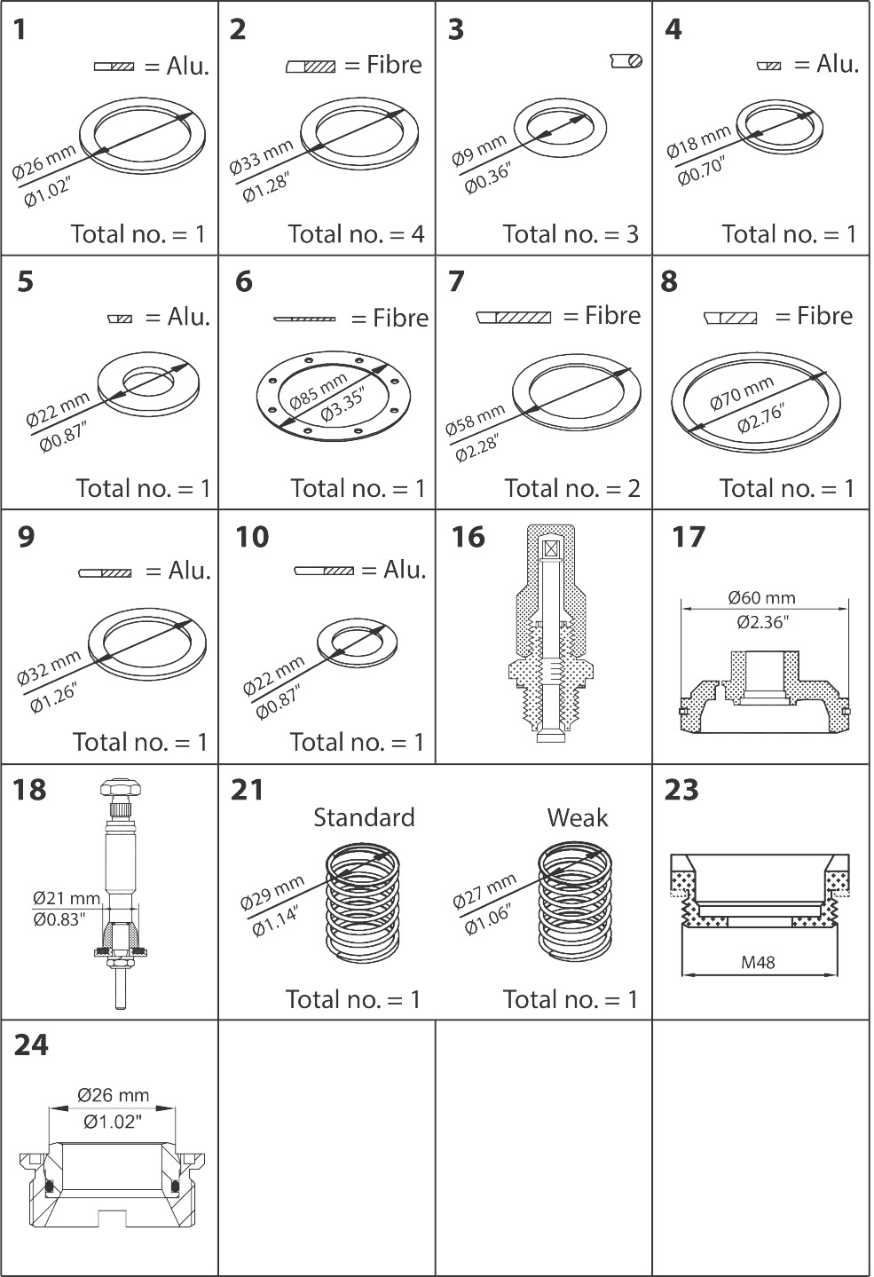 Danfoss Overhaul kit, Overhaul kit
