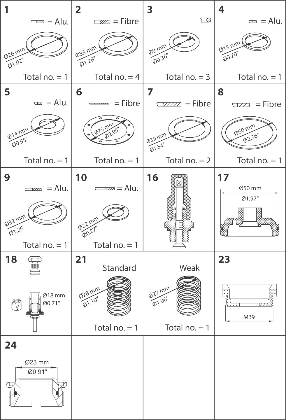 Danfoss Overhaul kit, Overhaul kit