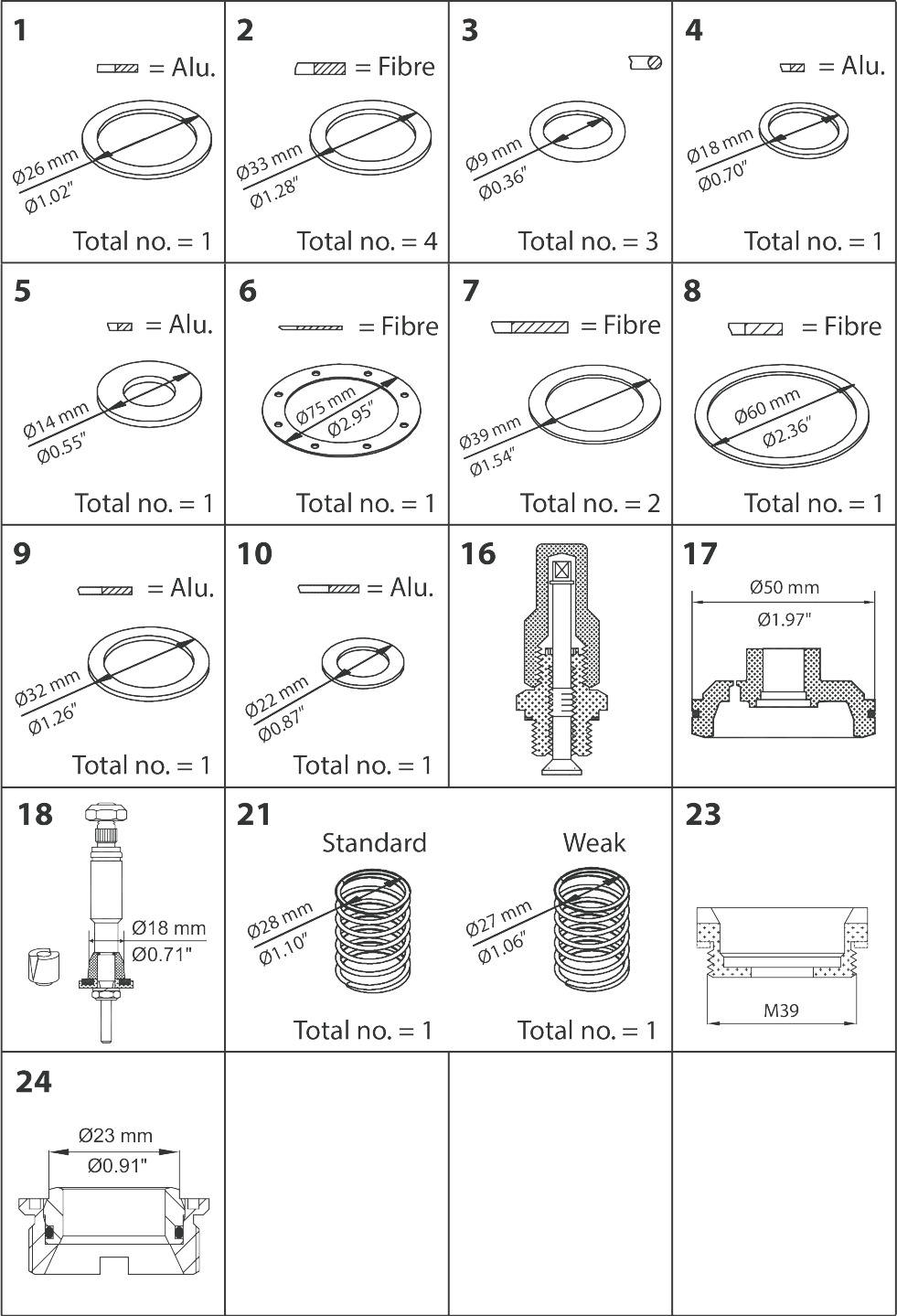 Danfoss Overhaul kit, Overhaul kit
