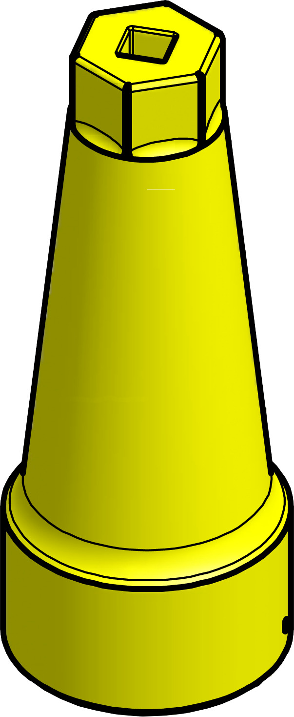 Danfoss ICF spare parts, Yellow CAP+GASKET, ICFR 25 REG 25-65