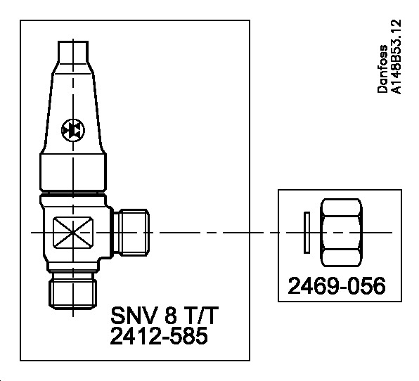 Danfoss Spare parts, discont. products, ACCESSORY BLIND NUT+GASKET G1/2, SNV-ST Blind nut and gasket