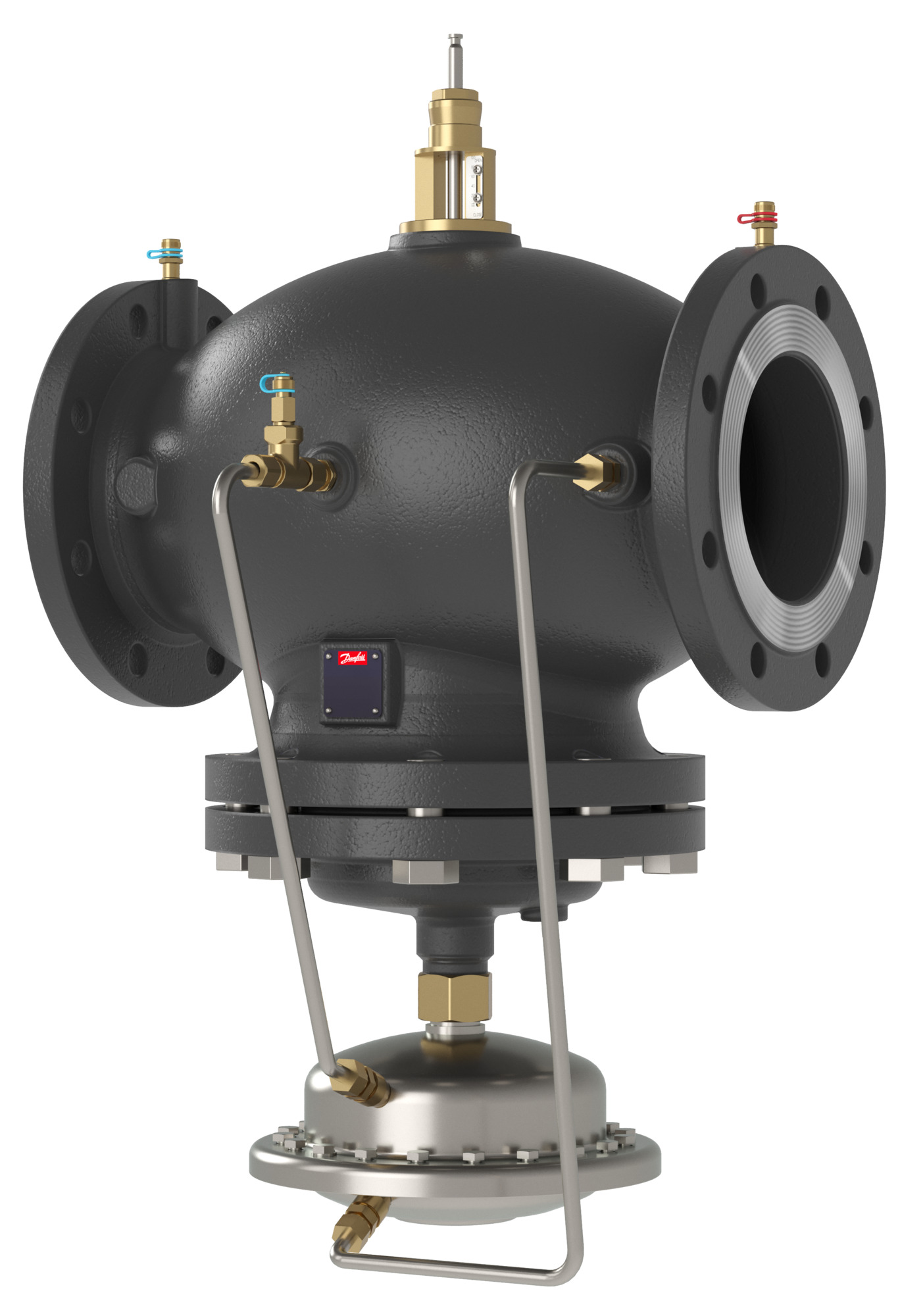 Danfoss AB-QM, DN 150, High flow, With test plugs, Flange