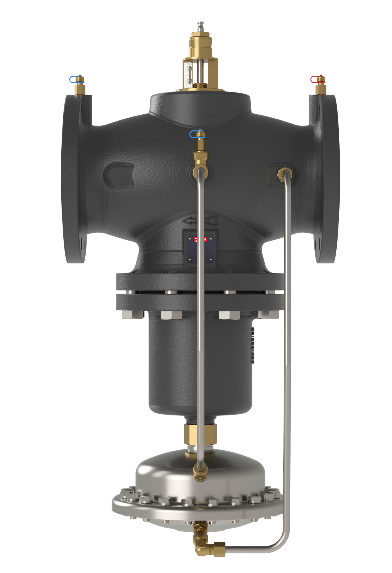 Danfoss AB-QM, DN 125, High flow, With test plugs, Flange