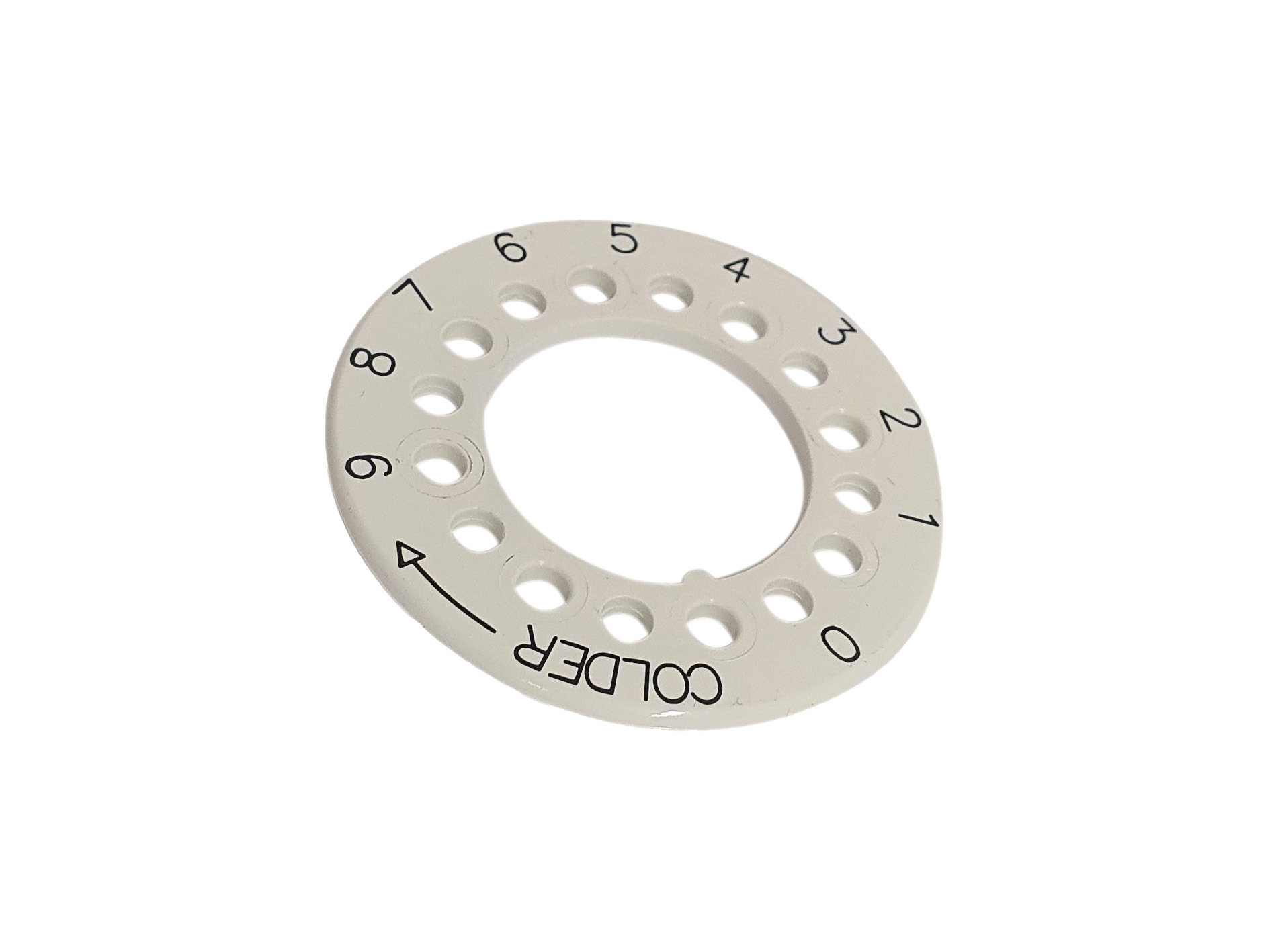 Danfoss Washer, white, Black print 0-9, Thermostat accessory
