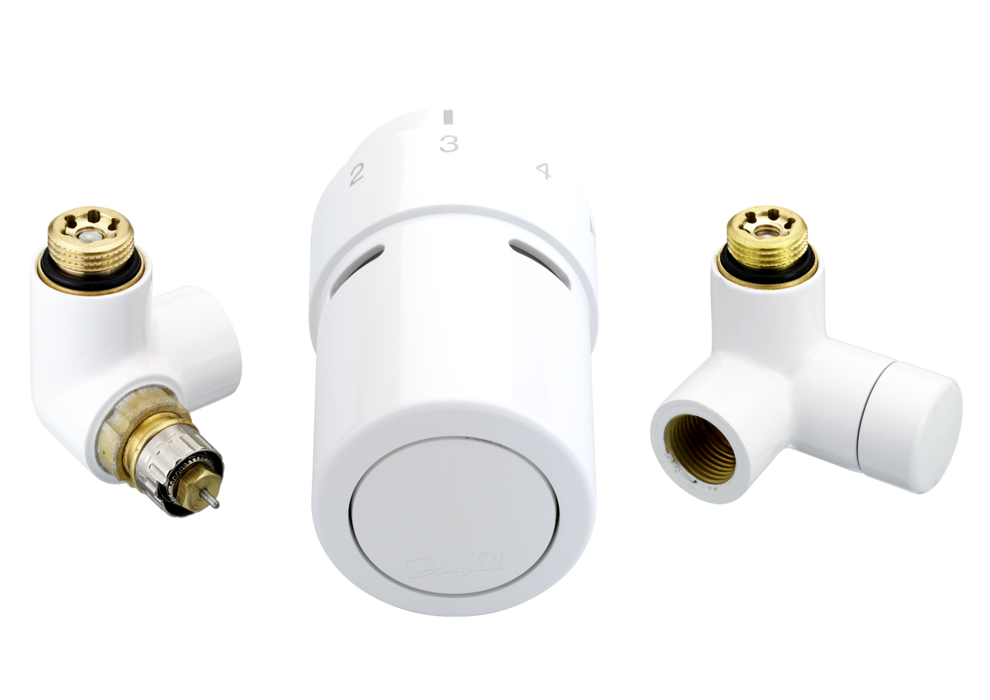 Danfoss RTX Design sets, Left mounted sensor, RTX, White RAL 9016