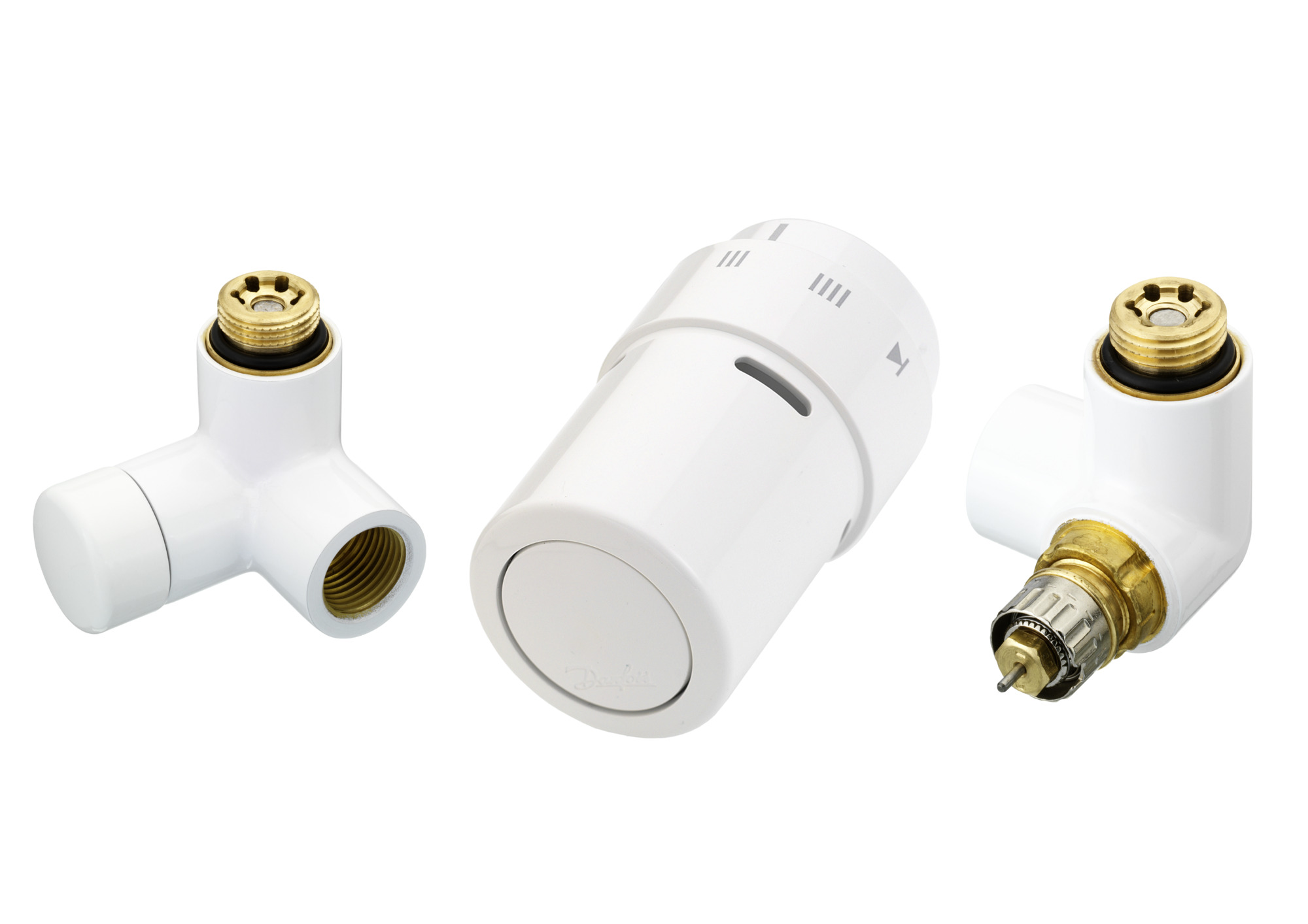 Danfoss RAX Design sets, Right mounted sensor, RAX, White RAL 9016