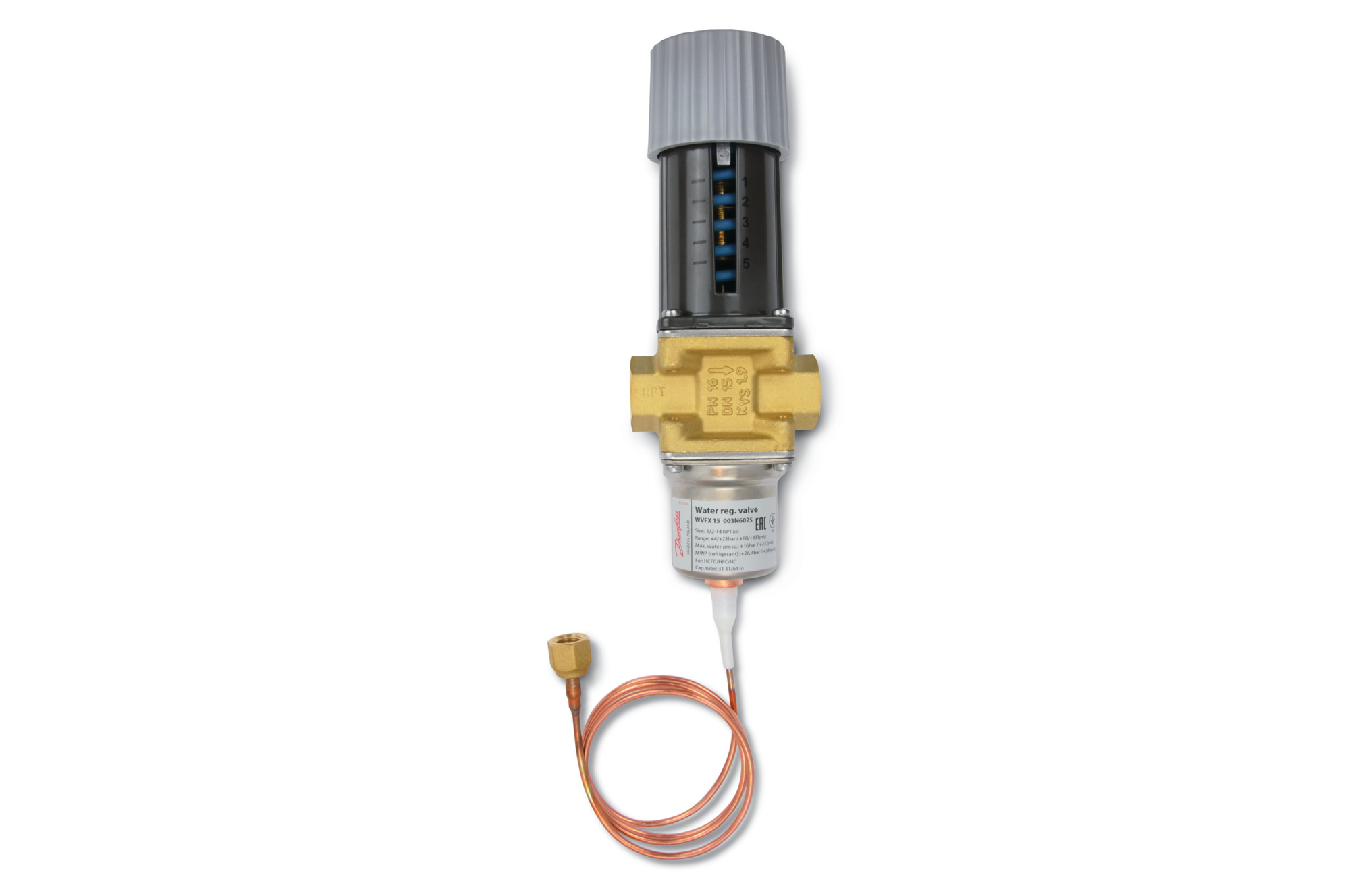 Danfoss Pressure operated water valve, WVFX 15, 3.5 bar - 16 bar, 1.9 m³/h