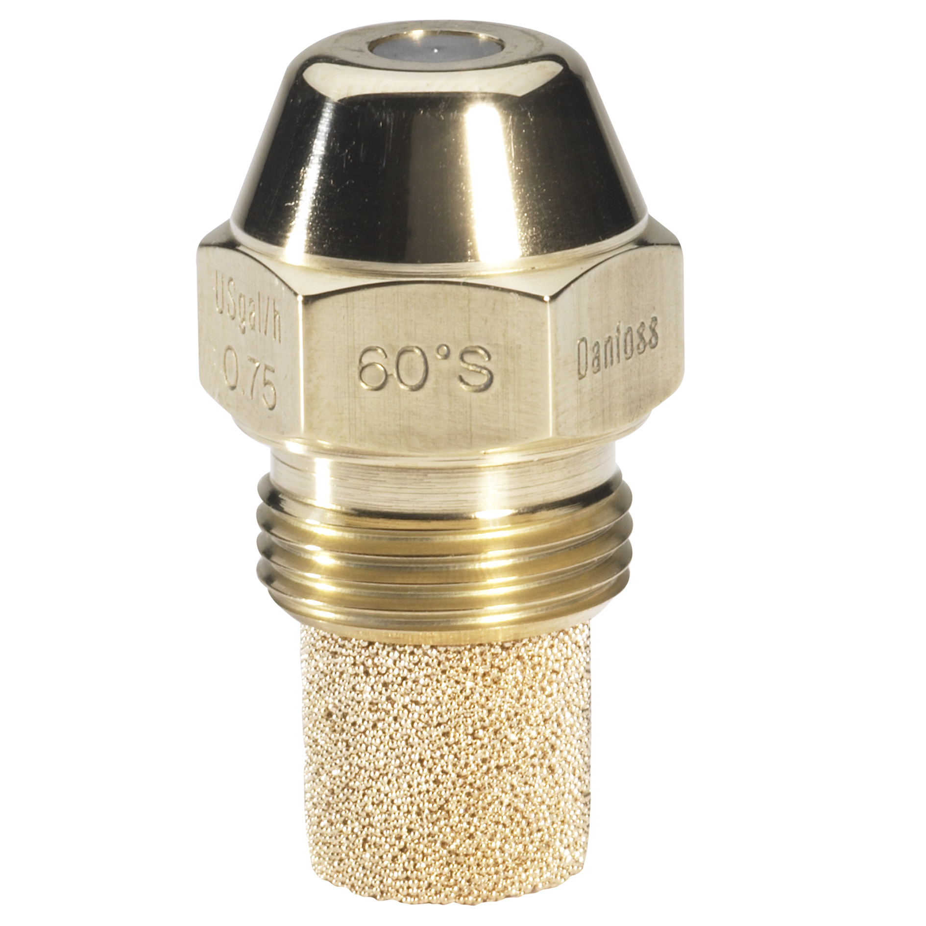 Danfoss Oil Nozzles, OD S, 1.65 gal/h, 6.08 kg/h, 60 °, Solid