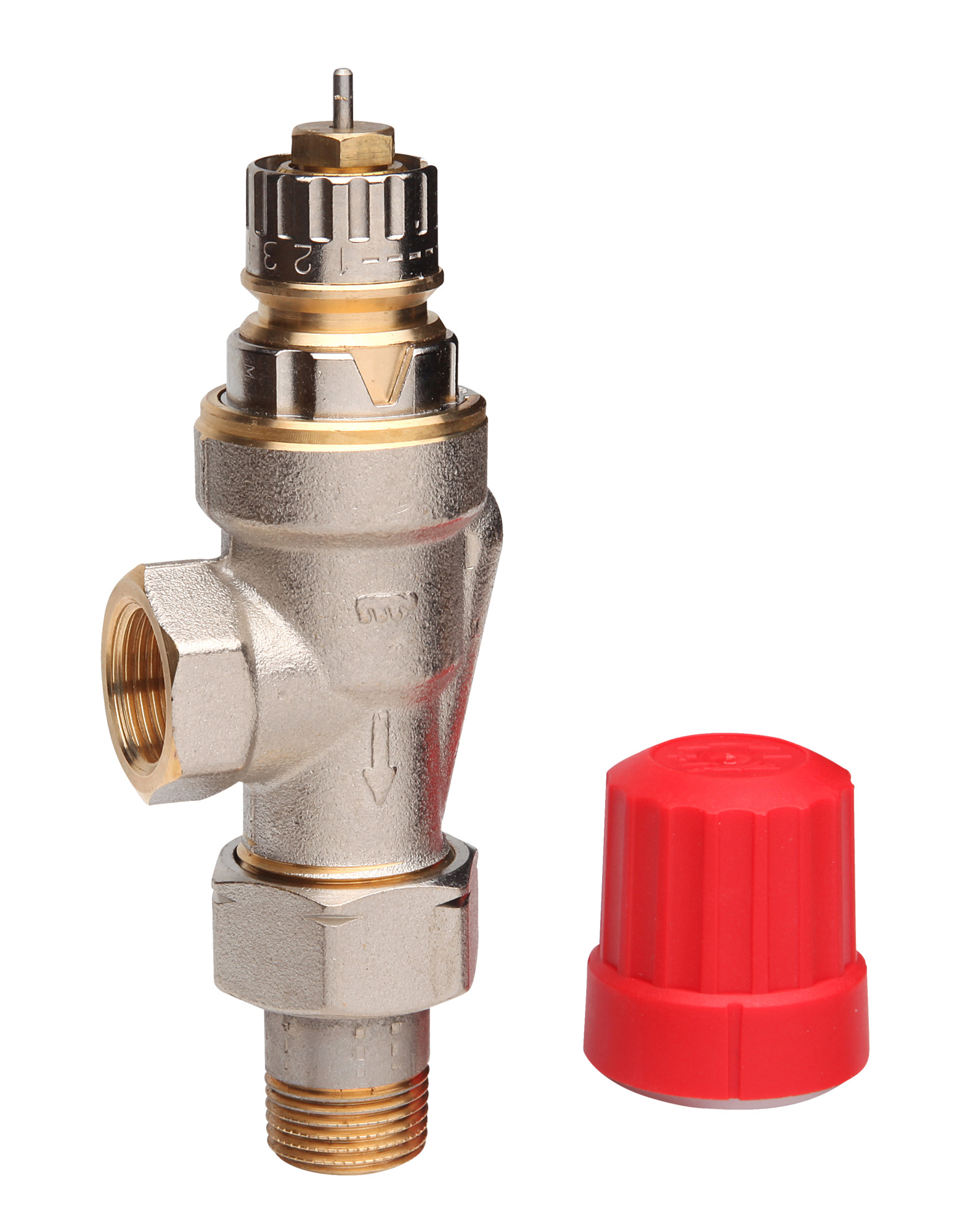Danfoss Radiator Valves, RA-N, Normal flow, DN 10, Horizontal Angle, S
