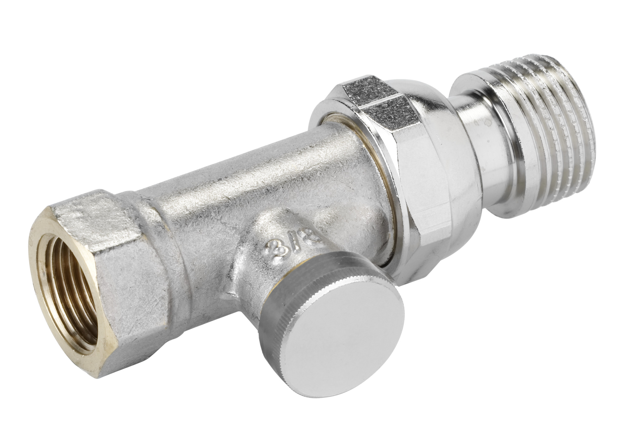 Danfoss Lockshield Valves, RLV-S, DN 10, Straight, Metric thread, Internal thread