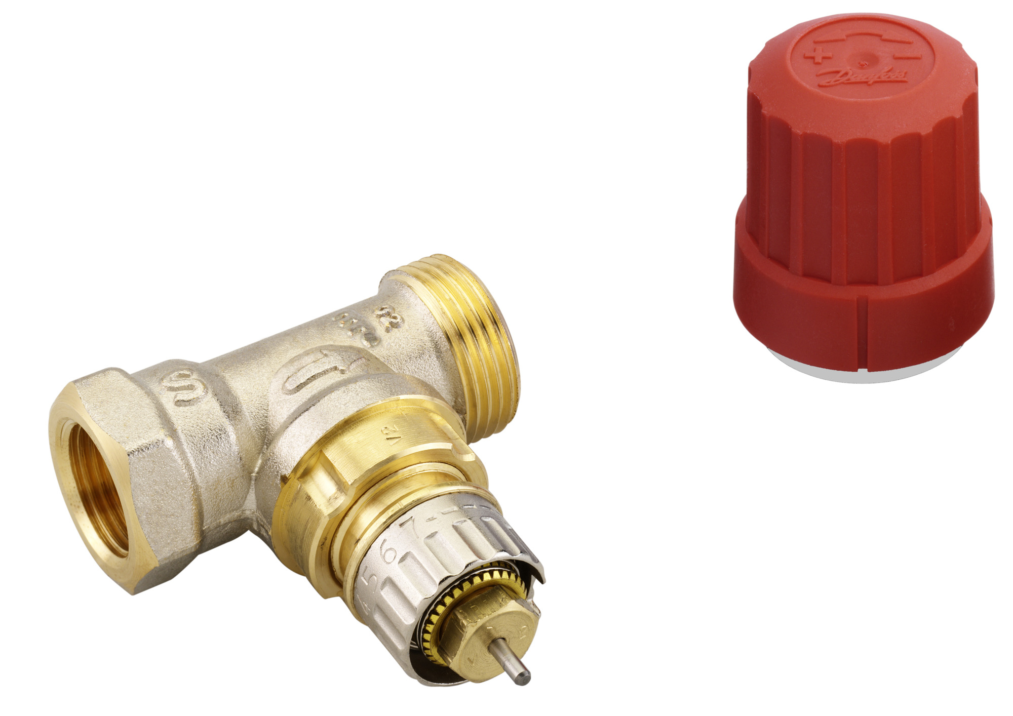 Danfoss Radiator Valves, RA-N, Normal flow, DN 10, Straight, S