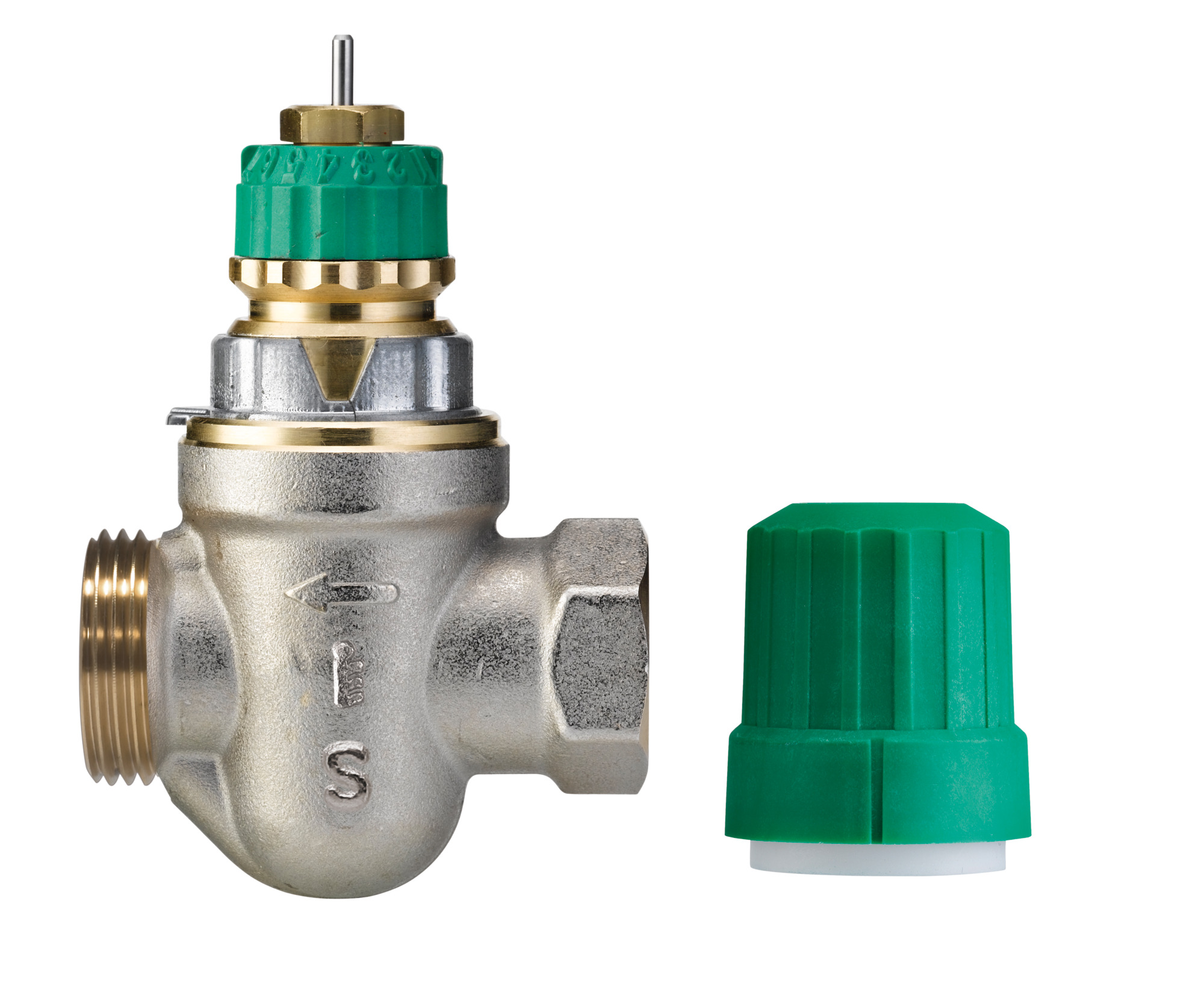 Danfoss Radiator Valves, RA-DV PURE, PURE Dynamic, DN 10, Straight, S