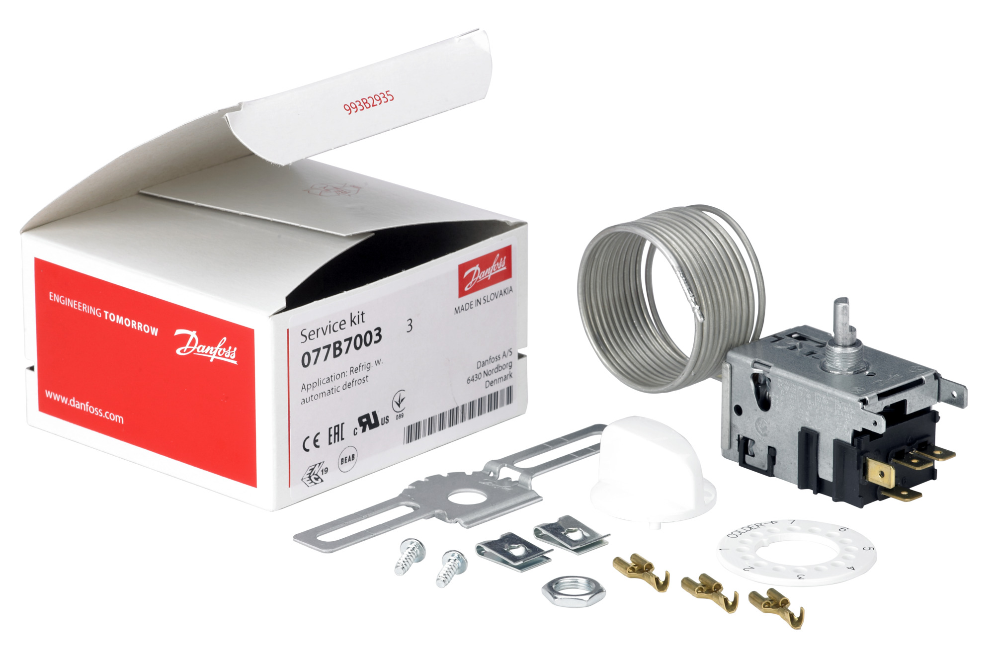 Danfoss Service thermostat; with accessoriess, B4